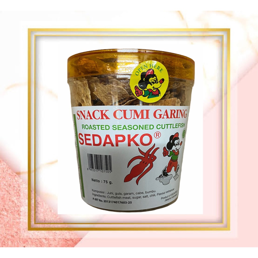 Snack cumi garing sedapko 75 gr / Juhi Kering / Cemilan Juhi Kering / Juhi Siap Makan