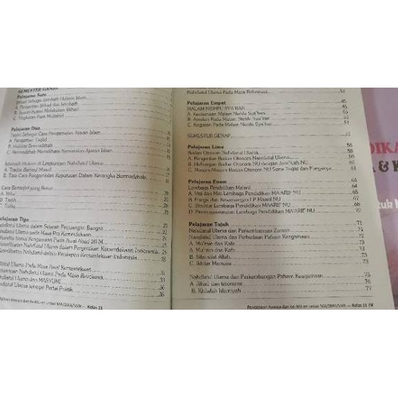 ⸨YuM♛⸩ ⭐️ BUKU SISWA PENDIDIKAN ASWAJA & KE-NU-AN, SMA/SMK/MA KELAS 10,11,12 Restock