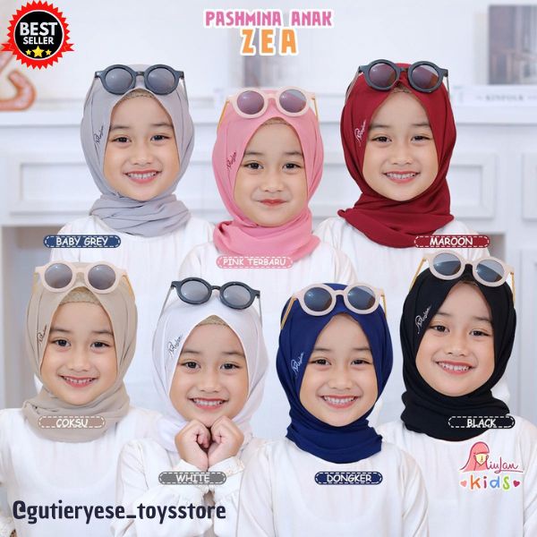 Pashmina Hijab Kerudung Miulan Anak, Pastan Karet Anak, Pashmina Kerudung Panjang Anak, Hijab Pashmi