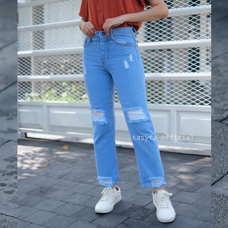 BOYFRIEND SOBEK JEANS PREMIUM // BOYFRIEND JEANS RIPPED DISTRO