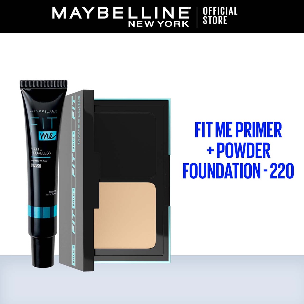 Maybelline Fit Me Primer + 24h Powder Foundation 220 - Makeup