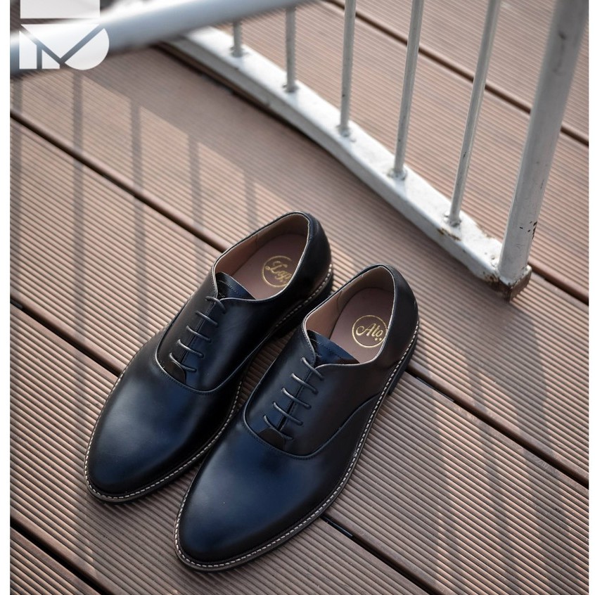 GETAFE BLACK | FORIND x Zapato | Sepatu Kulit Asli Vintage Formal Klasik Kulit Pria/Cowok/Men-Oxford