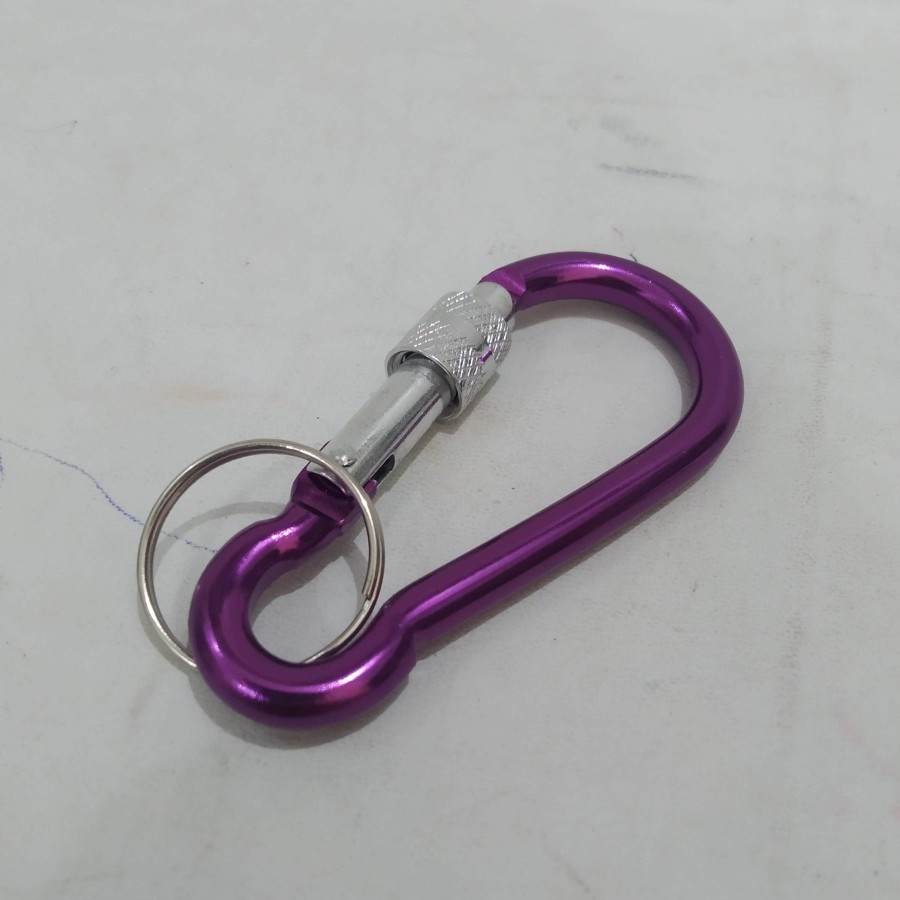 Carabiner karabiner gantungan kait screw lock pengunci sekrup sedang