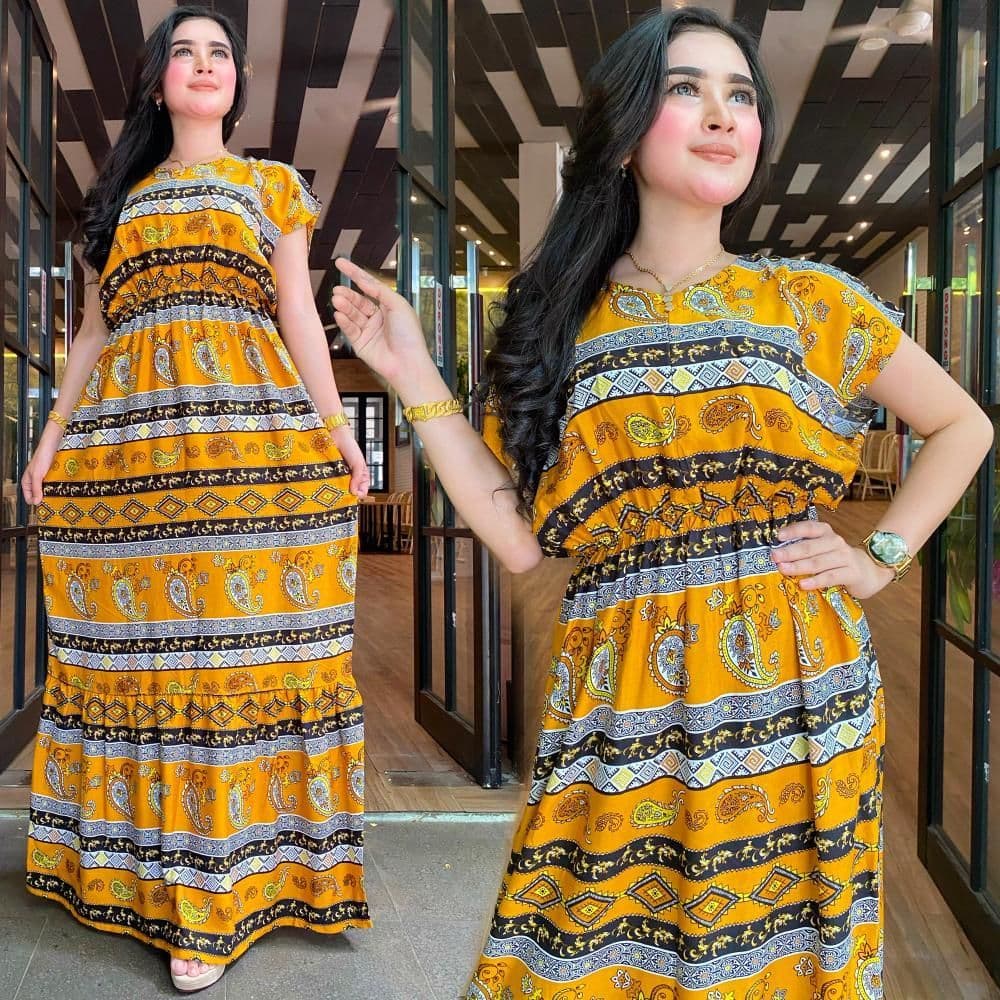 MAXI DRESS MOTIF AMOEBA  / DASTER ARAB / DASTER  DAILY / LONGDRESS AMOEBA