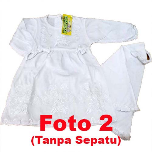 Gamis Bayi Baru Lahir Baju Muslim Bayi Perempuan Putih Original