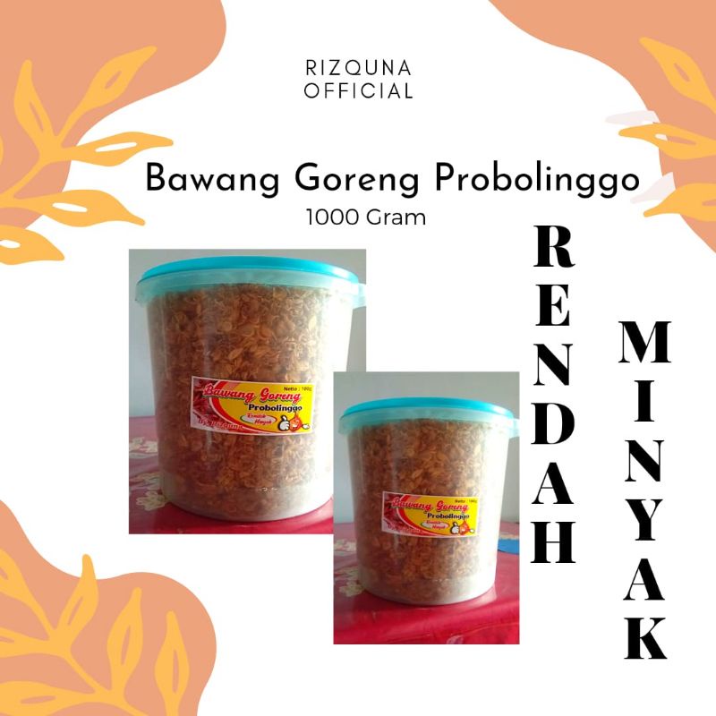 

Bawang goreng probolinggo 750gram. super,Premium,toples plastik