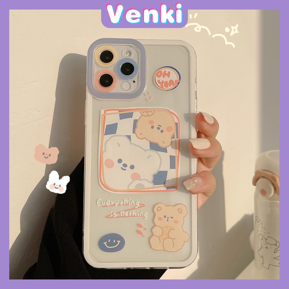 iPhone Case Silicone Soft Case Clear Case Square Edge Angel Eye Cat Eye Pupil Eye Full Cover Camera Protection Shockproof Case Bear Cartoon Cute Style For iPhone 13 Pro Max iPhone 12 Pro Max iPhone 11 Pro Max iPhone 7 Plus iPhone XR XS MAX 12 XS pro XR