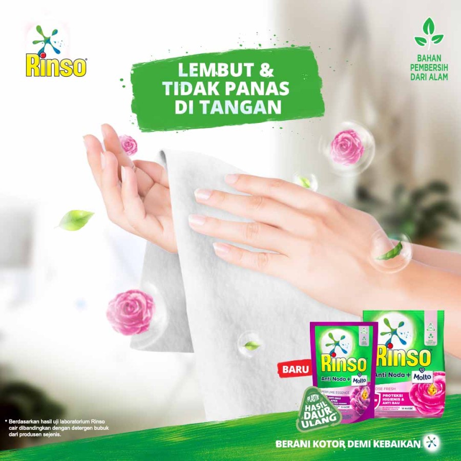 RM01- Rinso Anti Noda+ Molto Classic Fresh Deterjen Bubuk 430 Gram