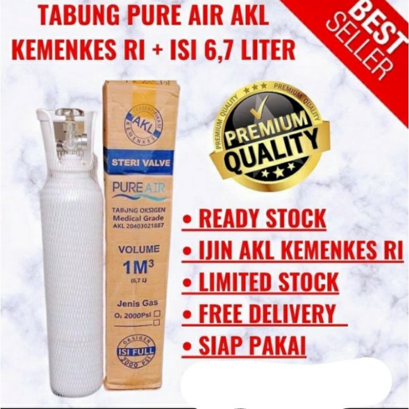 READY TABUNG OKSIGEN MEDIS TABUNG OKSIGEN 1m3 PUREAIR