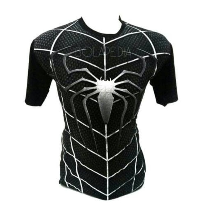 Pakaian / fashion Baju KAOS SPIDER BLACK hitam cowok cowo fashion pria laki laki batman vs superman