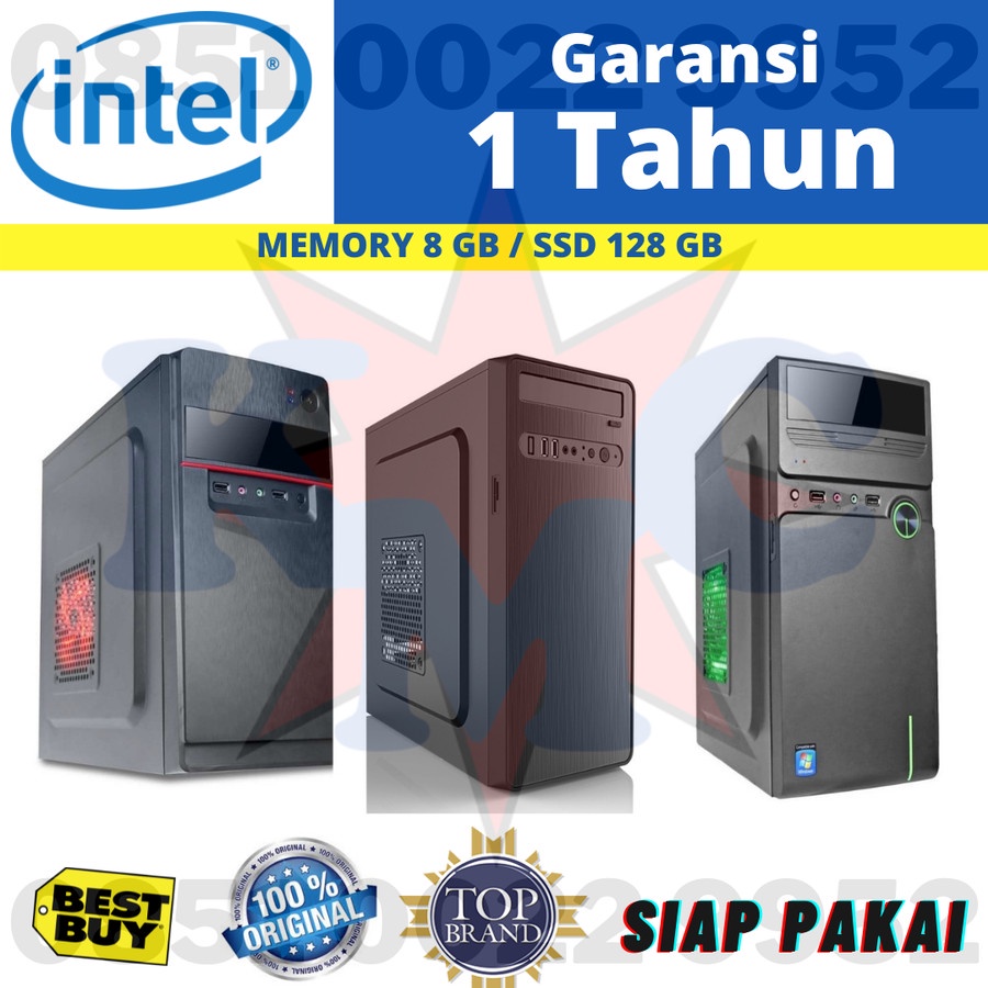 Komputer PC Rakitan Core I3 2120 8 GB SSD 128 GB Untuk Kantor Sekolah