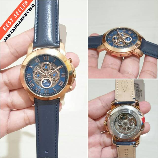 JAM TANGAN PRIA FOSSIL AUTOMETIC CHRONO AKTIF ROSEGOLD BLUE