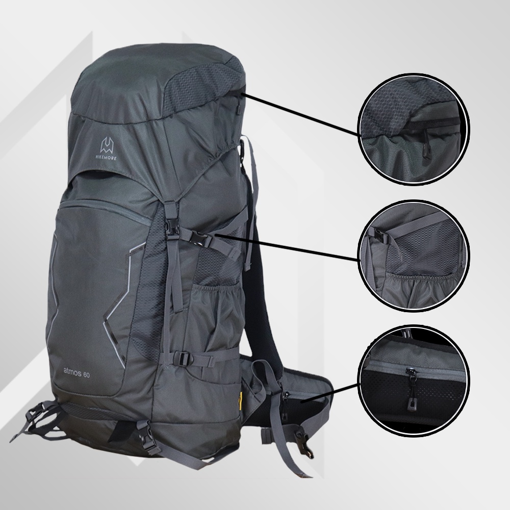 Hikemore Atmos Tas Ransel Gunung Carrier 60 Liter Outdoor Original