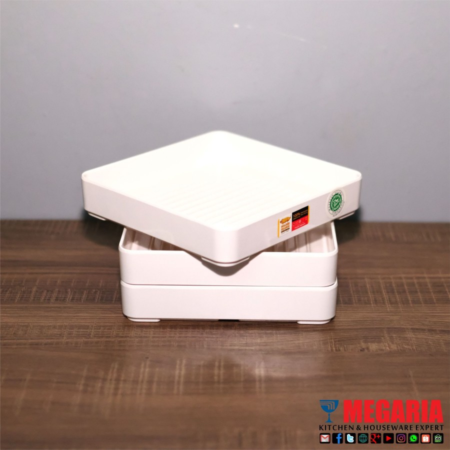 Mangkok Suki Kotak Susun GOLDEN DRAGON 6.25" P4807 Gading