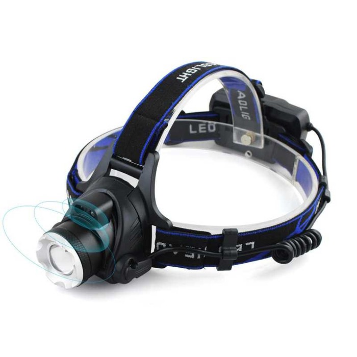 MURAH  A240Senter Headlamp Cree XM-L T6 3000 Lumens - AHT404 - Black