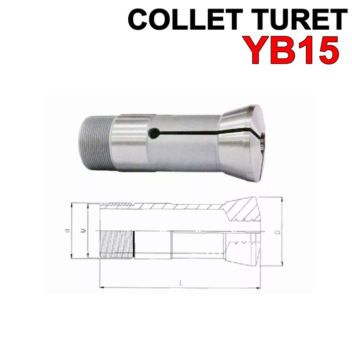 Jual Collet Turet YB 15 YEONG YIH Arbor Chuck YB15 Milling Penjepit Drat Luar Endmill Mata Bor