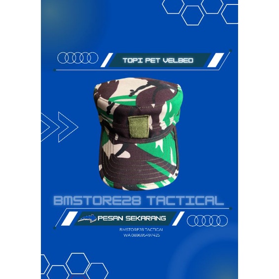 Topi Komando Loreng TNI Topi Pet TNI Pelbet