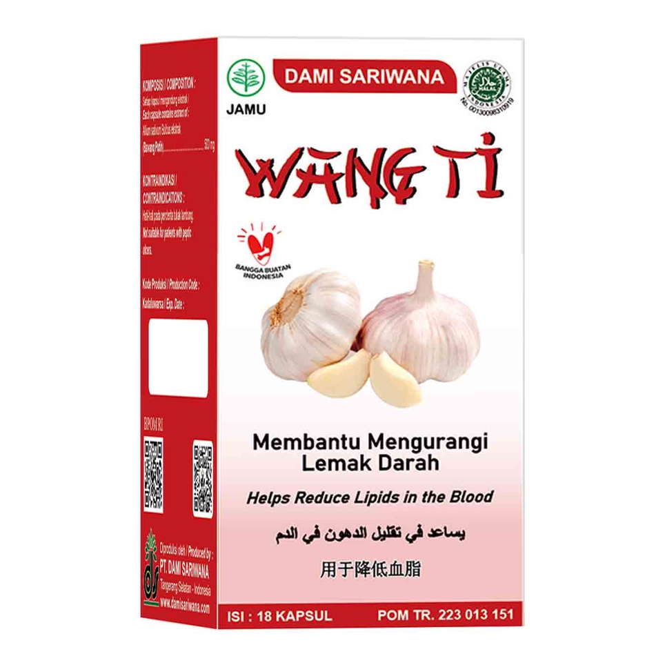 Jamu Herbal Wang Ti 18 Kapsul | Kapsul Bawang Putih Menurunkan Kolestrol Lemak Darah Hipertensi Menjaga Kesehatan Jantung-2