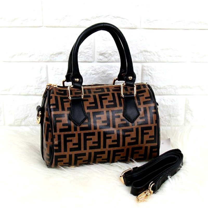 Tas Selempang/Shoulder/Hand Bag Wanita Import 805 F3ndi Mini Speedy Coffee