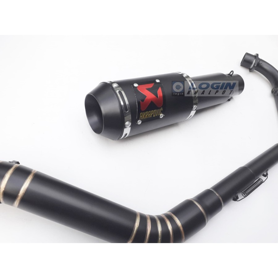 Knalpot Racing Akrapovic GP M1 Black R15 CBR150 Vixion Satria FU Nmax Murah
