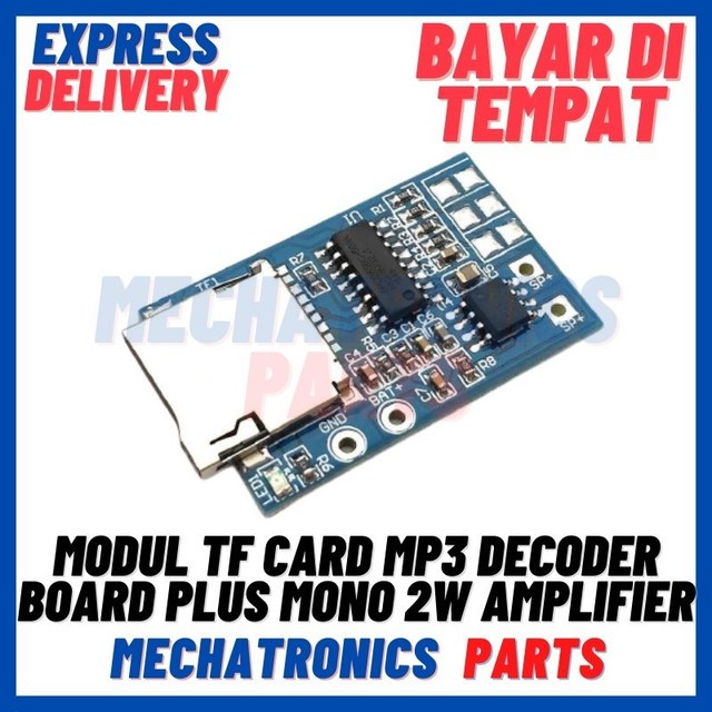 [MDL-9025] MODUL TF CARD MP3 DECODER BOARD PLUS MONO 2W AMPLIFIER