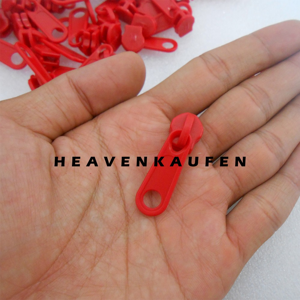 Kepala Resleting / Kepala Zipper Merah No 5 Murah