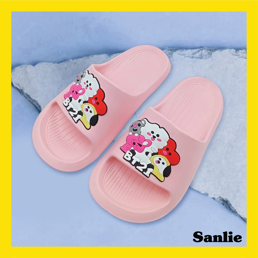 Sanlie Sandal Anti Selip Bahan EVA Kartun / Sandal Wanita Slip On Cute Korean Style Kartun Murah Anti Air 533D