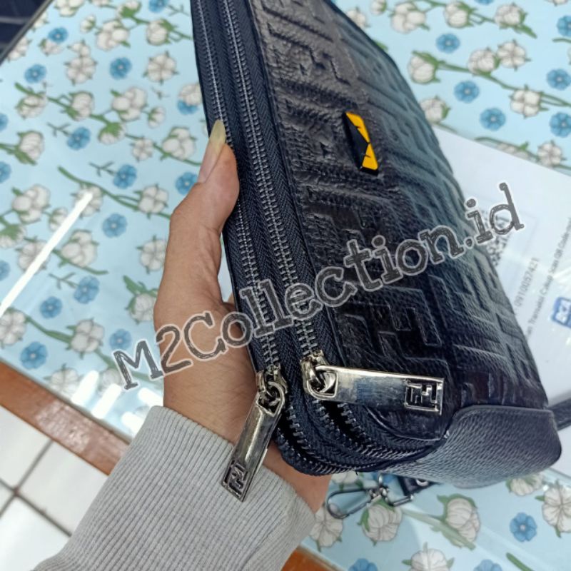 Handbag Fendi Embos Clutch Leather Tas Tangan Kulit Asli Premium Quality