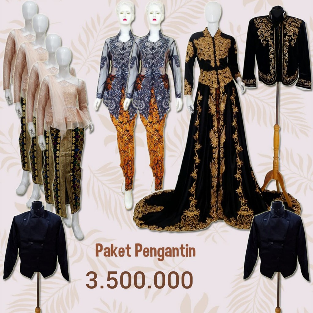 PAKET KEBAYA PENGANTIN LENGKAP BLUDRU EKOR MODERN COUPLE ...