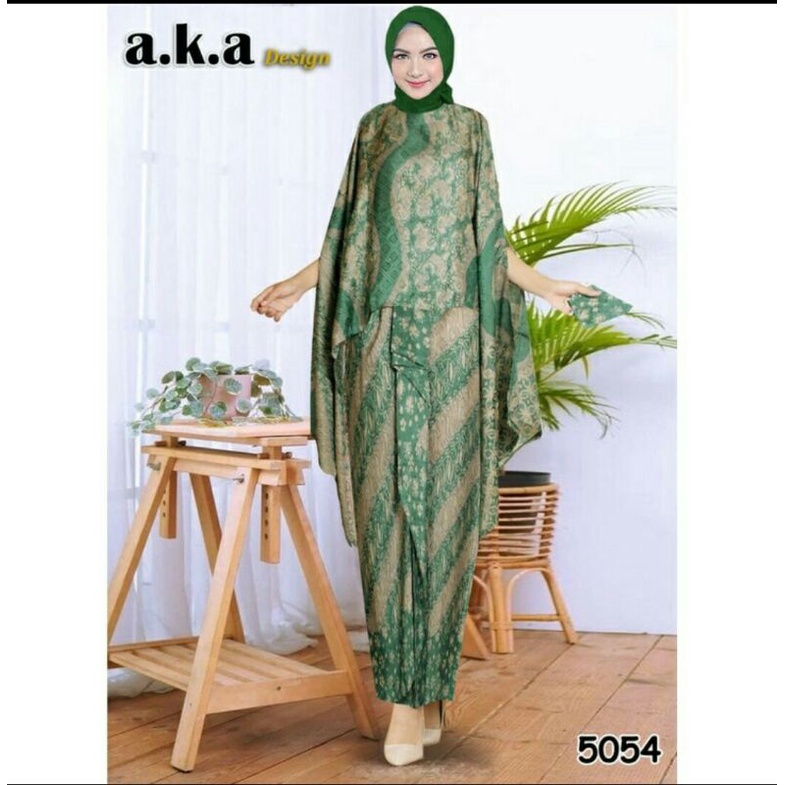 "DK" (BISA-COD) Stelan rok batik kalong viscose // Stelan Rok Batik Viscose Semi Sutra Kancing Depan