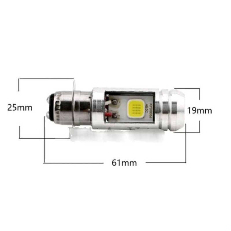 AC DC Lampu LED Utama Depan 2Led Motor Bebek dan Matic Soket H6 Led 2 Sisi  PnP - Putih-6