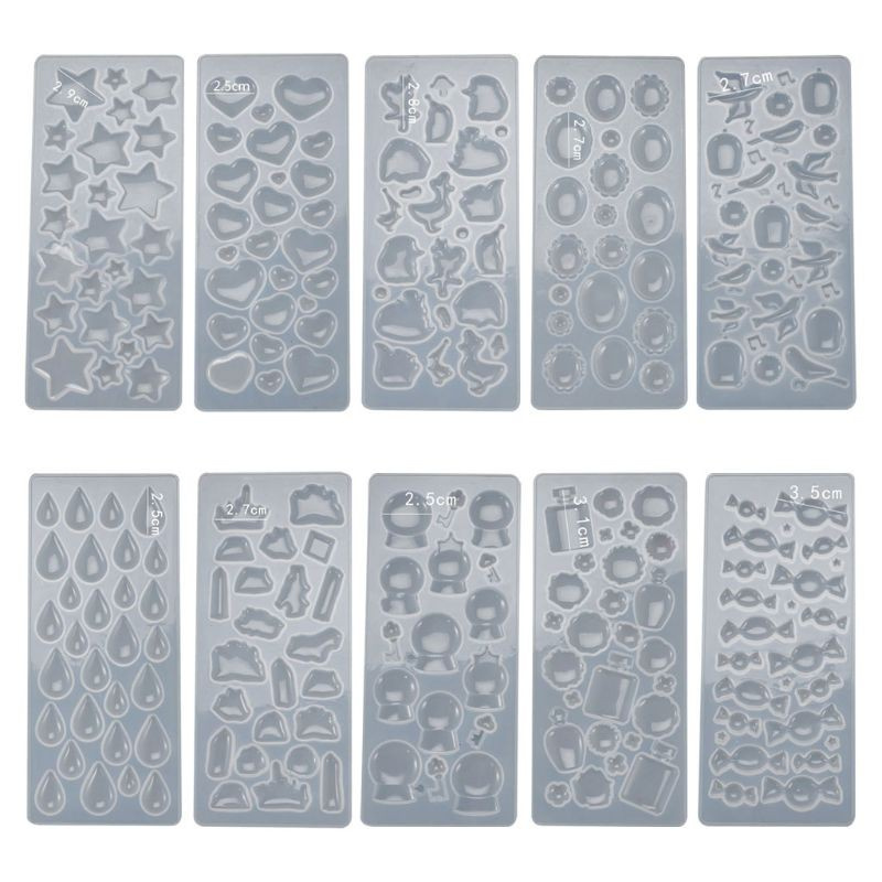 Glitter Crystal Epoxy Resin Mold Pendants Casting Silicone Mould Handmade DIY Crafts Jewelry Making Tools