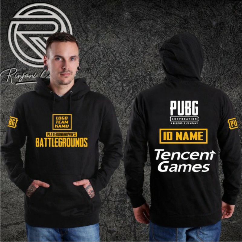 JAKET GAME PUBG TENCENT GAMES/JSWEEATER PUBG KEREN GRATIS ID NAME DAN LOGO TEAM BISA BAYAR DITEMPAT