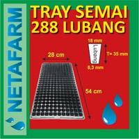 Paket 2pcs Nampan Alas tray + 2pcs Tray semai 288 lubang