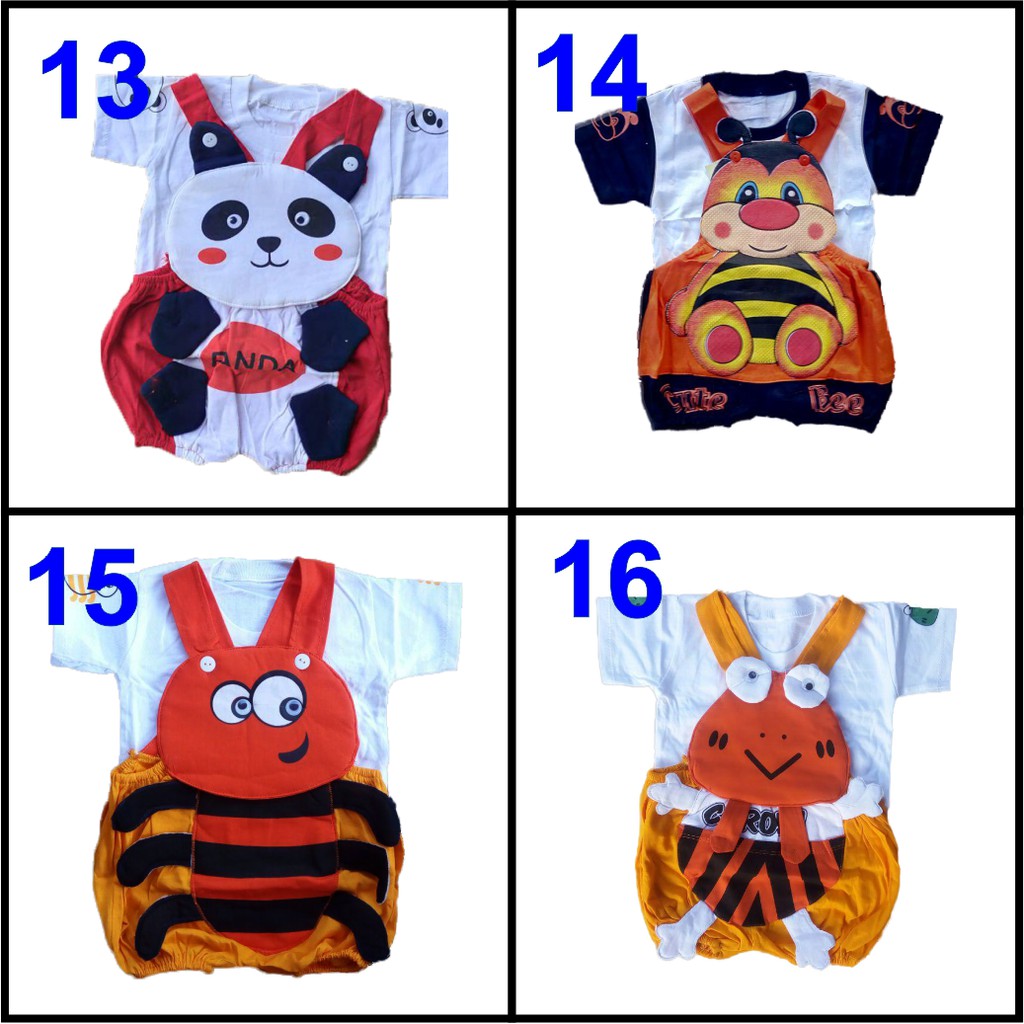 Baju anak kodok bayi - 3 Pcs 1x transaksi