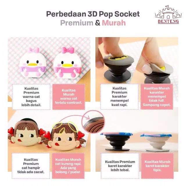 POP SOCKET / POP SOCKETS 4D Motif Karakter