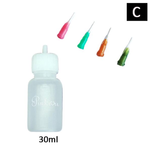 Botol Henna 30ml Bahan Plastik  dengan 4 Nozzle untuk  Cat  