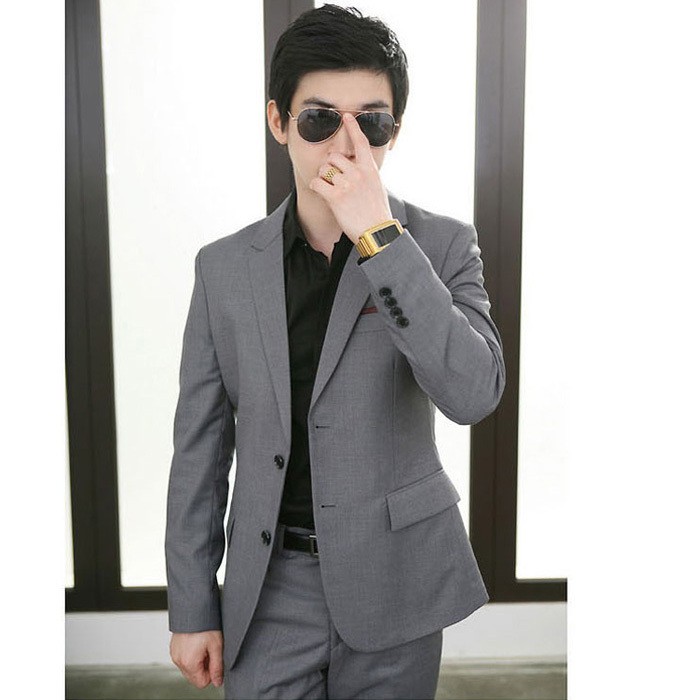 Jas Formal Casual Pria Abu Abu