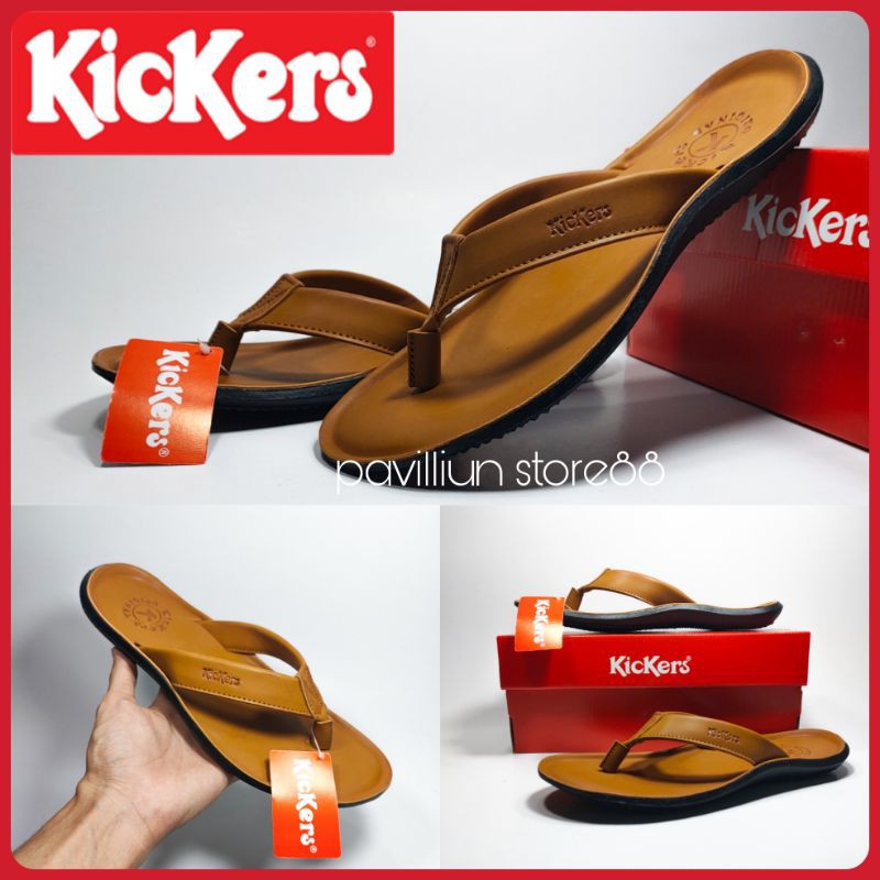 Sandal kickers casual pria sendal pria Kickers jepit kulit