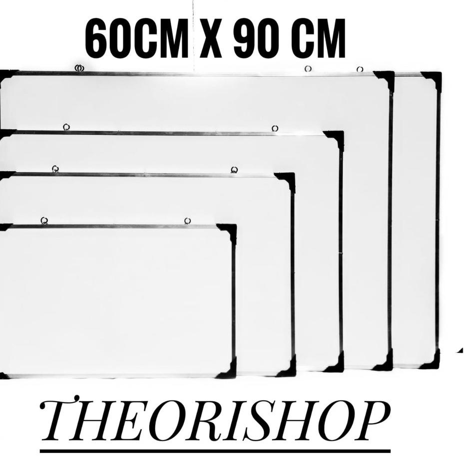 

Terbaru - White board/Papan Tulis 60x90 2 sisi Spidol dan kapur Whiteboard
