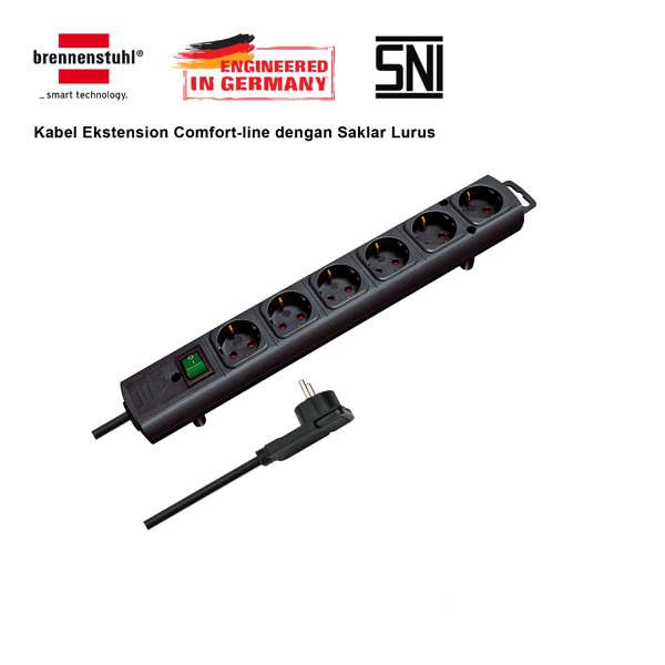 brennenstuhl Comfort Line Steckdosenleiste 4 Lubang Stop Kontak