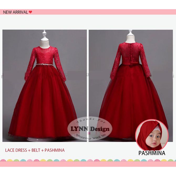 [CUCI GUDANG ] Baju Dress Frozen Cinderella / Gaun Pesta Anak Merah by Lynn Design / Ulang Tahun