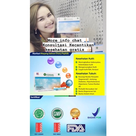 Vitayang SOP sertifikat Jepang, dipakai artis, Ayu Ting Ting, SOPALPHA Salmon Ovary Peptide Original