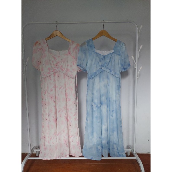 VN SUMMER DRESS / DRESS PANTAI /  BEACH DRESS /  FAIRY DRESS BLUE PINK