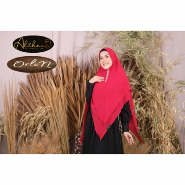 ALZHEA Hijab Instant Premium - ORLIN KHIMAR Sifon Ceruty - Hijab Syar'i Hoddy Plain Sifon Premium