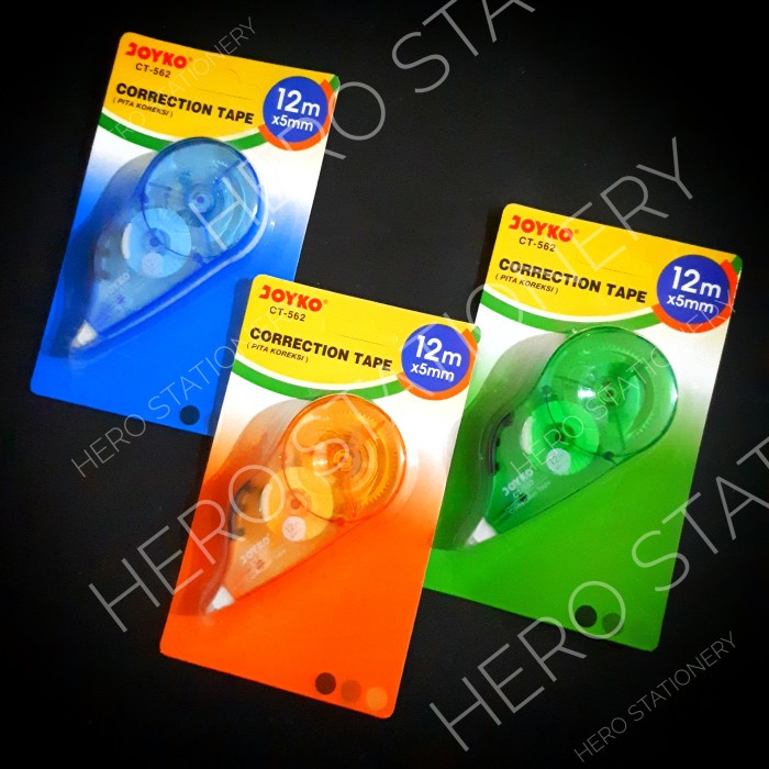 

Dijual Correction Tape Pita Koreksi Joyko Neon 12 M Ct-562 Bergaransi