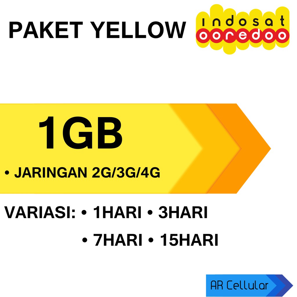 Paket Data Kuota Internet Indosat Im3 1gb Indosat Yellow 1 Hari 3 Hari 7 Hari 15 Hari Shopee Indonesia