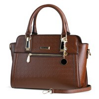 Tas Wanita COklat kulit sintetis (P 33, L 13, T 24)