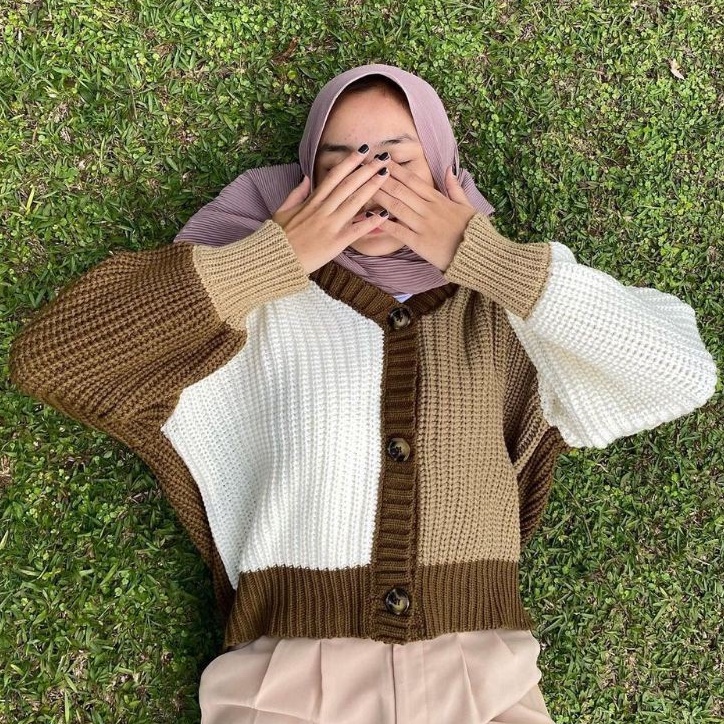 [R.A] Helena Cardigan Knit Outerwear HELEN CARDY RAJUT TWIST PREMIUM Color Full Combi Cardie Fashion Wanita Remaja Muslim Terlaris-0