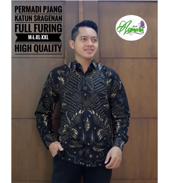 Batik Pria PERMADI Panjang Katun Full Furing Termurah